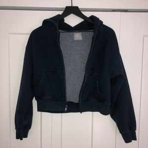 TNA cropped fleece sweater